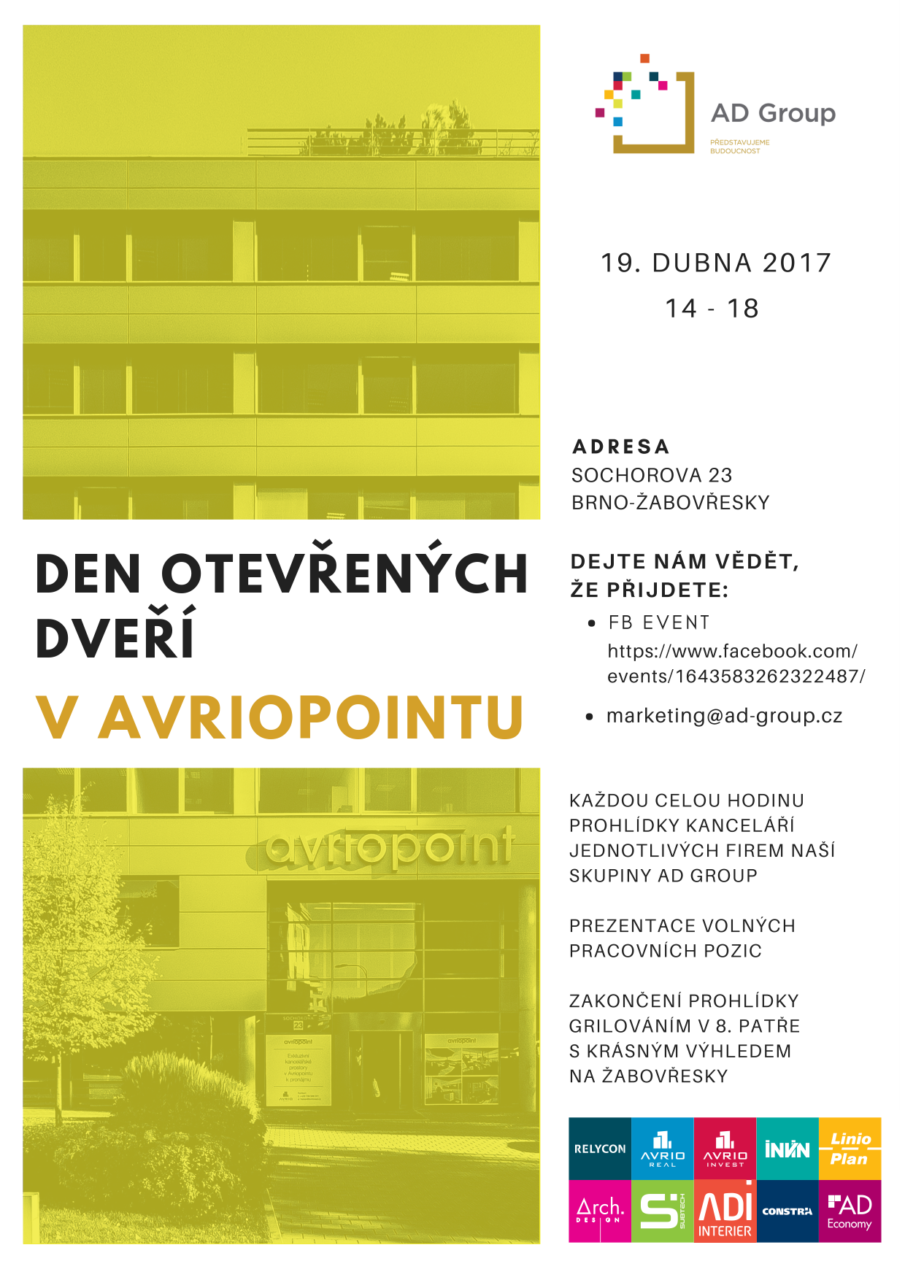 Pozvánka na den otevřených dveří v AvrioPointu_1